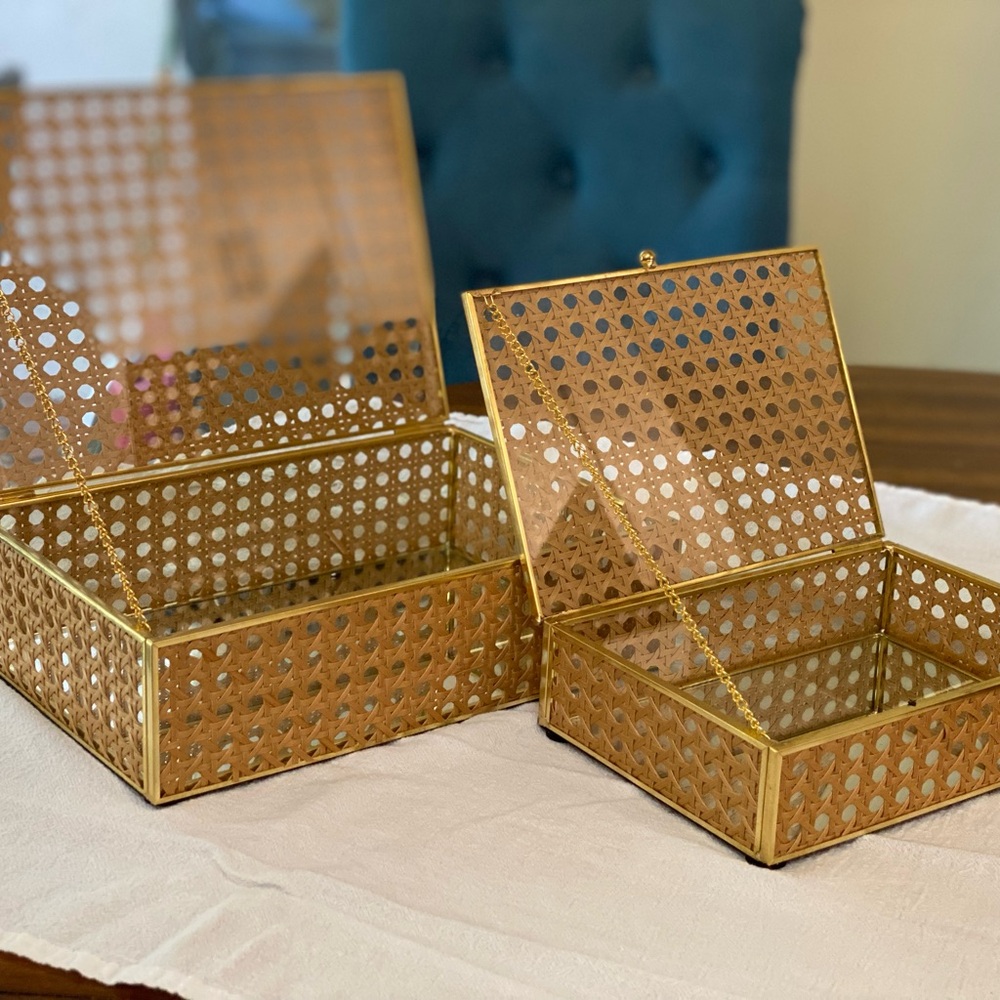 Beautiful “old world meets modern” keepsake boxes by Bungalow Rose